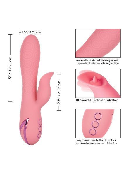 Вибратор-кролик Calexotics Pasadena Player, 21.5 см (розовый) 54660 фото