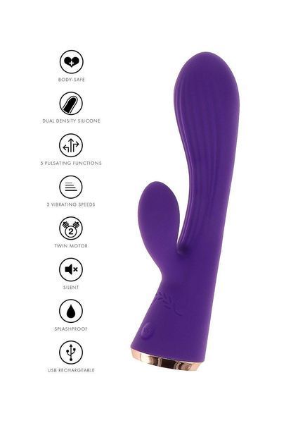 Вибратор-кролик ToyJoy Iris, 17.5 см (фиолетовый) 76526 фото