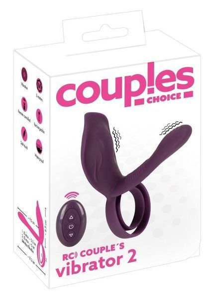 Эрекционное кольцо Couples Choice Couple's Vibrator 2, 11.2 см (фиолетовый) 44708 фото