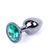 Анальна пробка MyLove Toys Jewellery Dark Silver Plug, 7 см (зелений) 229640 фото