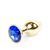 Анальна пробка з кристалом B - Series HeavyFun Plug-Jewellery Gold, 7 см (синій) 100610 фото