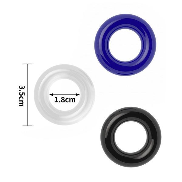 Набір ерекційних кілець Power Plus Cock Ring Series Triple Donut, 3 шт (мульти) 21960_EU фото