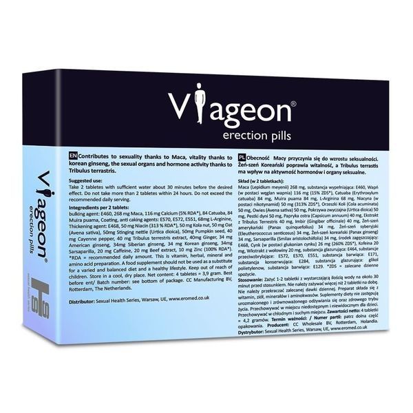 Капсули для підвищення потенції у чоловіків Sexual Health Series Viageon, 4 шт 75006 фото