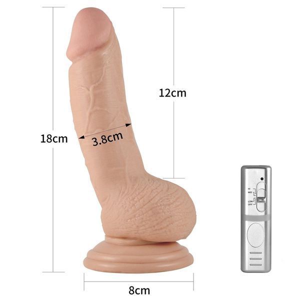 Реалистичный вибратор LoveToy Real Extreme, 17,7 см (телесный) 44264 фото