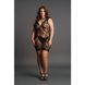 Мини-платье Le D&eacute;sir High Neck Lace, Plus Size (черный) 190958 фото 3