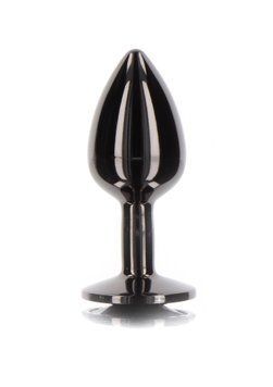 Анальна пробка Taboom Butt Plug With Diamond Jewel M, 8,5 см (чорний) 62870 фото