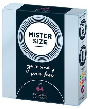 Презервативы Mister Size 64, 3 шт 81438 фото