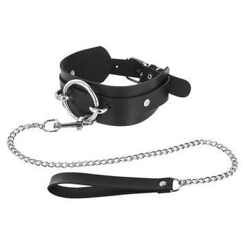 Нашийник з повідцем Fetish Tentation Ring and Leash (чорний) 36104 фото