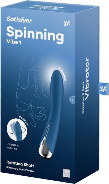 Вібратор Satisfyer Spinning Vibe 1, 17,5 см (синій) 42140 фото
