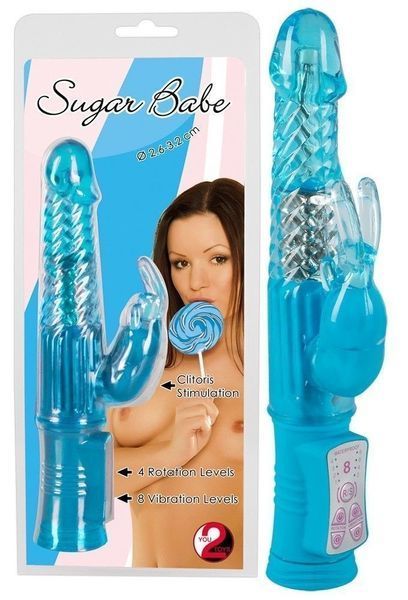 Вибратор-кролик Orion Sugar Babe, 22 см (голубой) 82058 фото