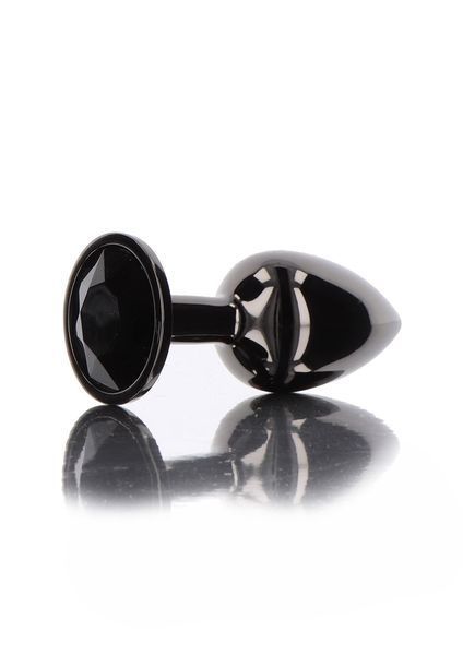 Анальная пробка Taboom Butt Plug With Diamond Jewel M, 8.5 см (черный) 62870 фото