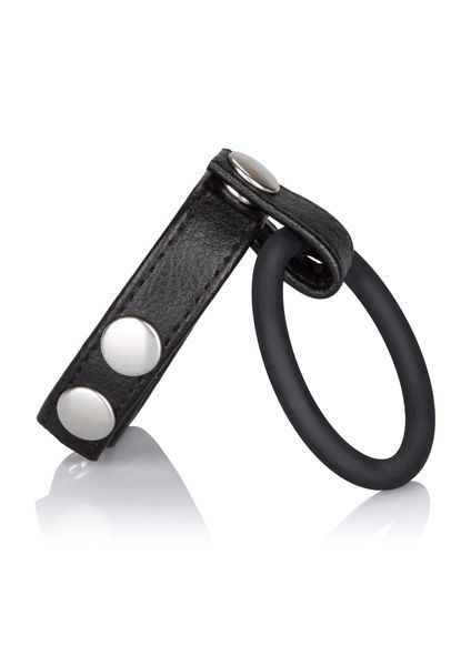Эрекционное кольцо Calexotics Medium Leather Ball Spreader, 5 см (черный) 38370_EU фото