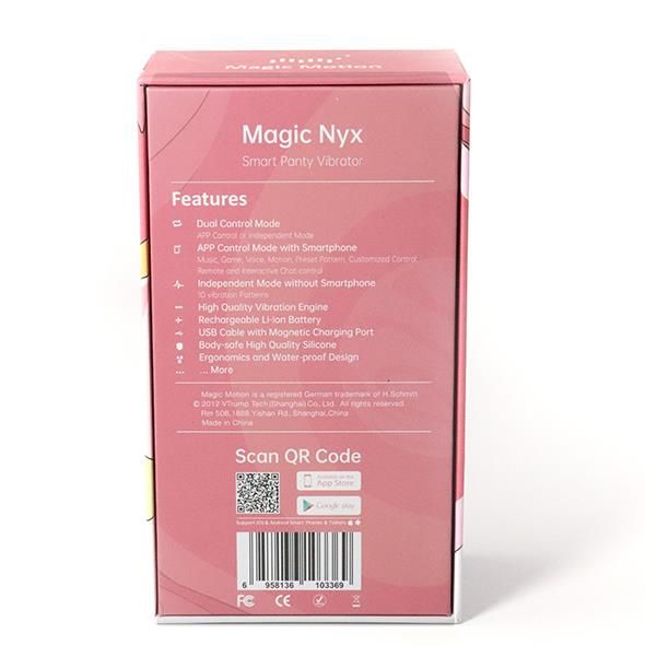 Вибратор в трусики Magic Motion Nyx, 8,8 см (красный) 12528 фото