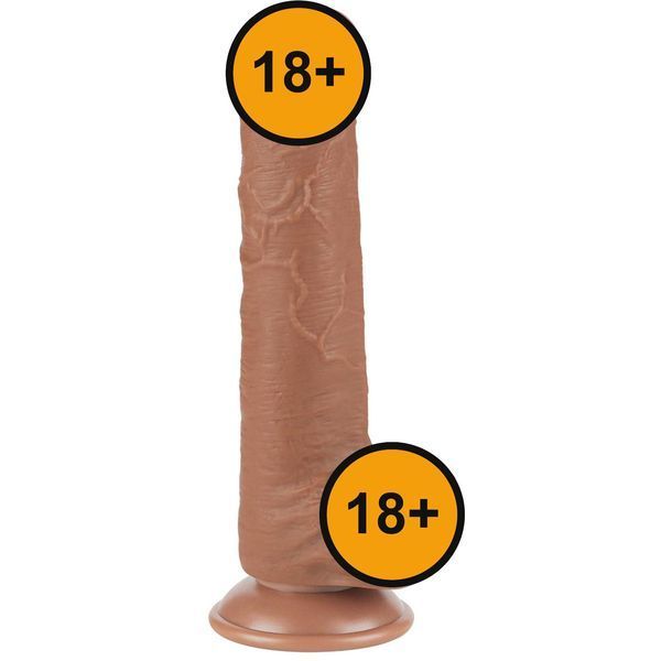 Фалоімітатор Lovetoy Sliding-Skin Dual Layer Dong 8'', 20.8 см (коричневий) 129202 фото
