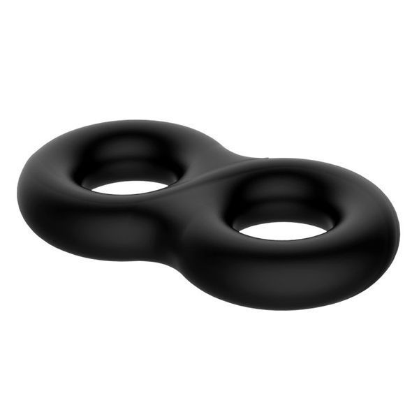 Ерекційне кільце Crazy Bull Super Soft Silicone Double II Cock Ring (чорний) 116760 фото