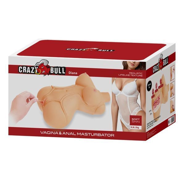 Реалистичный мастурбатор Crazy Bull Diana Vagina & Anal (телесный) 104398_EU фото