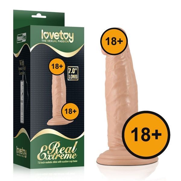 Фалоімітатор LoveToy Real Extreme, 17,5 см (тілесний) 44266 фото