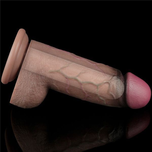 Фаллоимитатор Dual-Layered Silicone Nature Cock 9.5'', 24.6 см (коричневый) 47669_EU фото