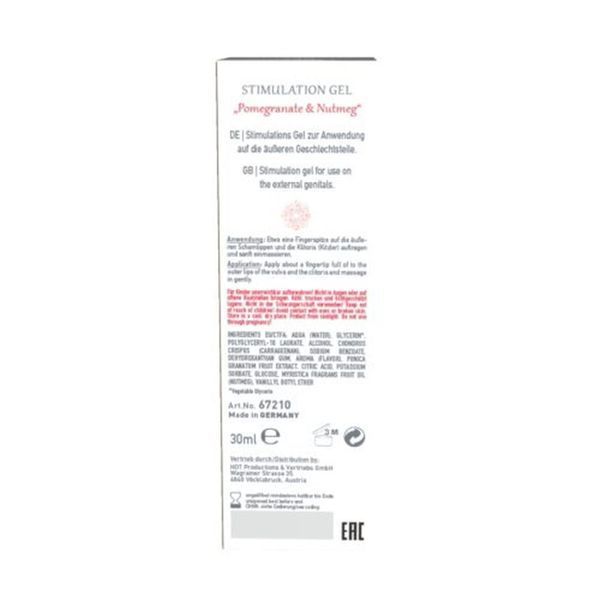 Возбуждающий гель Shiatsu Stimulation Gel Pomegranate & Nutmeg, 30 мл 79396 фото
