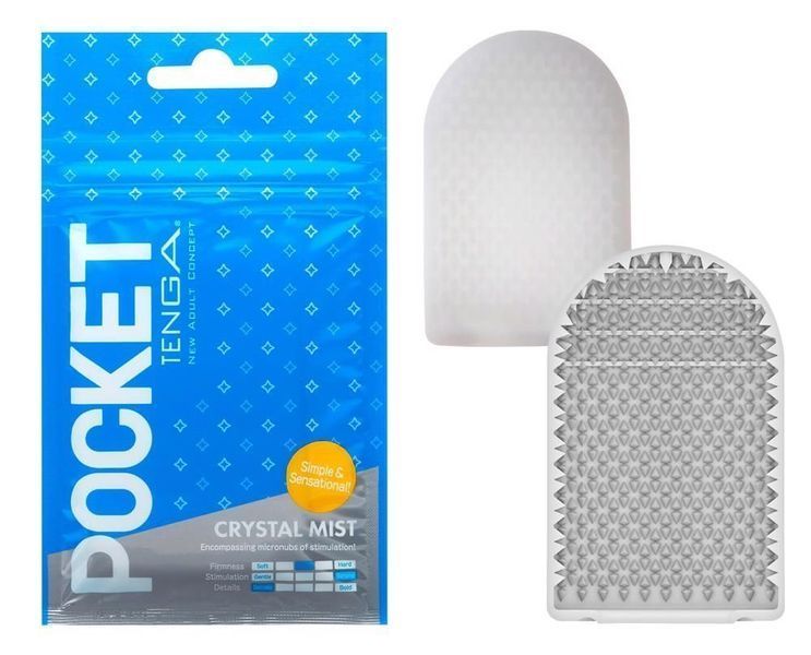 Мастурбатор Tenga Pocket Crystal Mist (білий) 37092 фото