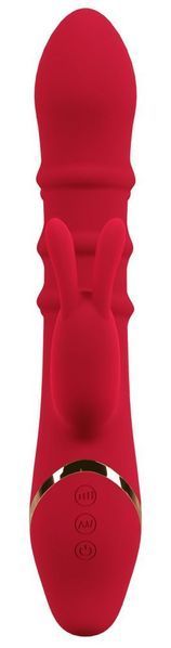 Вибратор-кролик You2Toys Double Bunny, 23.7 см (красный) 60036 фото
