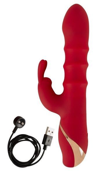 Вибратор-кролик You2Toys Double Bunny, 23.7 см (красный) 60036 фото