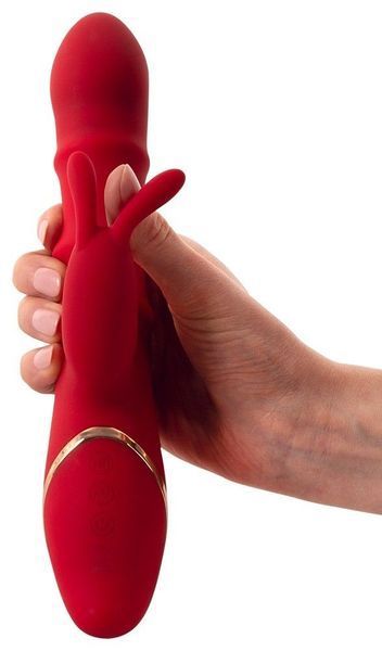 Вибратор-кролик You2Toys Double Bunny, 23.7 см (красный) 60036 фото