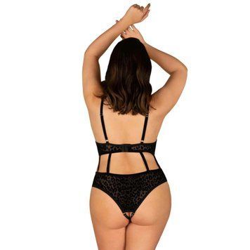 Боді Obsessive Jagueria, 4XL/5XL (чорний) 84426 фото