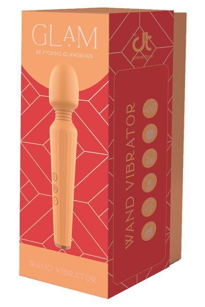 Вибратор Glam Wand Vibrator, 21.5 см (оранжевый) 111456 фото