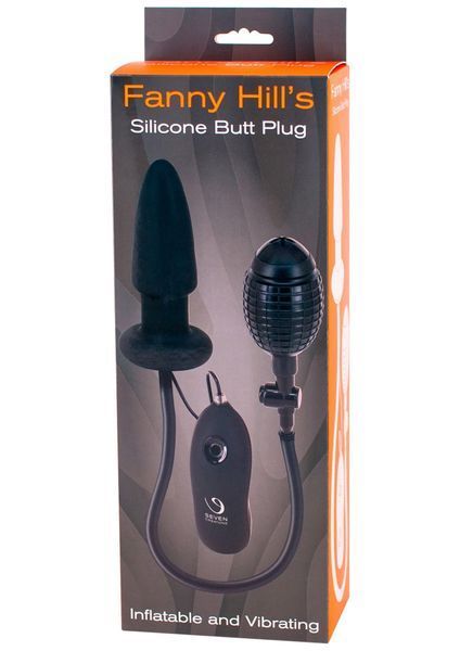 Анальный расширитель Seven Creations Fanny Hills Butt Plug, 10 см (чёрный) 7888 фото
