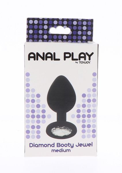 Анальная пробка ToyJoy Diamond Booty Jewel, 8 см (черный) 15806 фото
