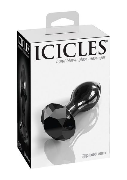 Анальная пробка Pipedream Icicles No.78, 9 см (черный) 11172 фото