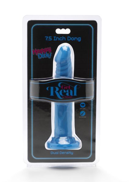 Фалоімітатор Get Real Happy Dicks Dong 7.5 In, 19 см (блакитний) 15052 фото