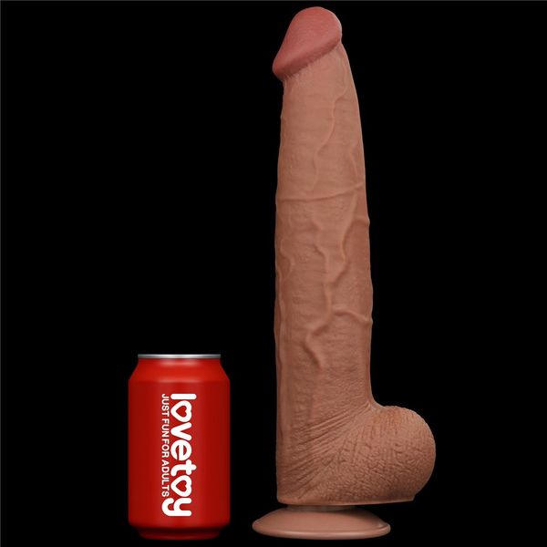 Фаллоимитатор LoveToy Sliding-Skin Dual Layer Dong King Sized, 34 см (коричневый) 22251 фото