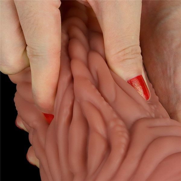 Фалоімітатор Dual-Layered Silicone 10'' Nature Cock, 25 см (коричневий) 44222 фото