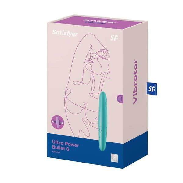 Вибратор для клитора Satisfyer Ultra Power Bullet 6, 12.8 см (бирюзовый) 107460 фото