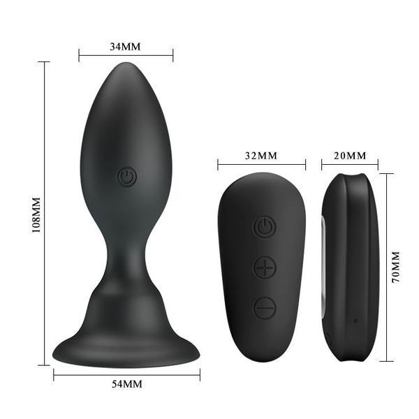 Анальна пробка MR Play Vibrating Anal Plug 10.8 см (чорний) 116752 фото