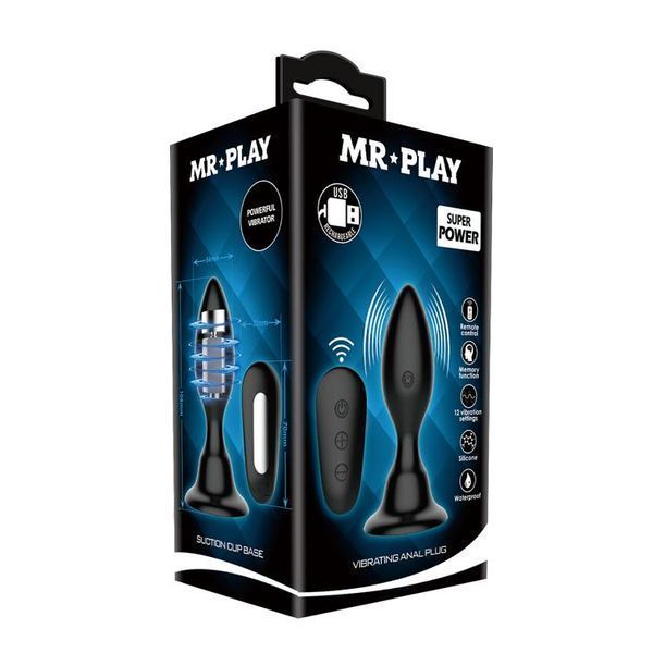Анальна пробка MR Play Vibrating Anal Plug 10.8 см (чорний) 116752 фото