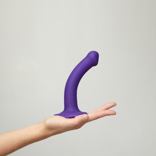 Фалоімітатор Strap-On-Me Bendable Double Density S, 17 см (чорний) 110942 фото
