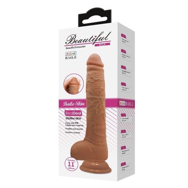 Фаллоимитатор Baile Beautiful Dick, 28 см (телесный) 236904 фото