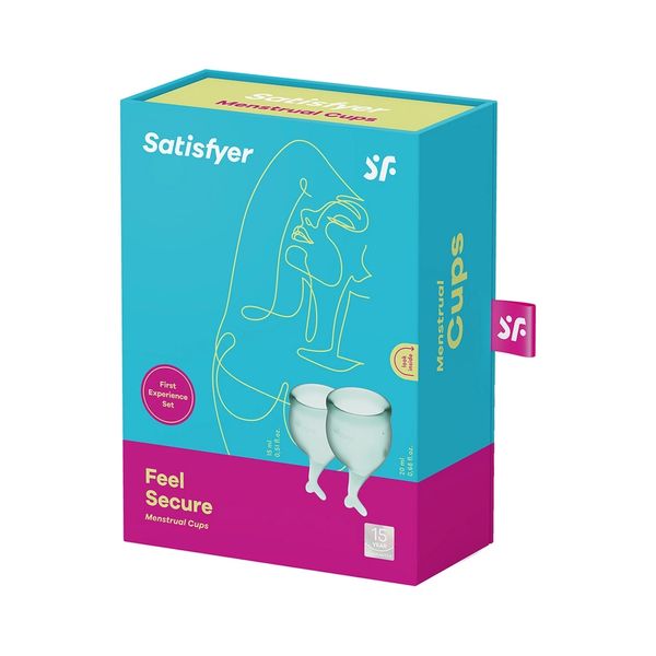 Менструальная чаша Satisfyer Feel Secure, 2 шт (зеленый) 31208 фото