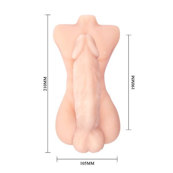 Фалоімітатор Baile Temptation Bigger Man Monster Dick, 21 см (тілесний) 90928 фото