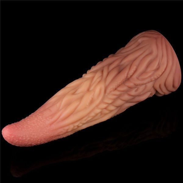 Фалоімітатор Dual-Layered Silicone 10'' Nature Cock, 25 см (коричневий) 44222 фото
