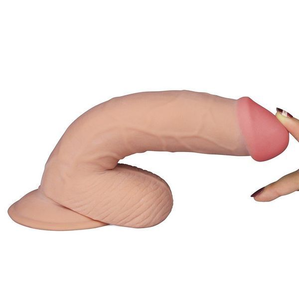 Реалистичный вибратор LoveToy The Ultra Soft Dude, 20 см (телесный) 22134_EU фото