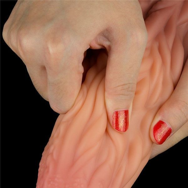 Фалоімітатор Dual-Layered Silicone 10'' Nature Cock, 25 см (коричневий) 44222 фото