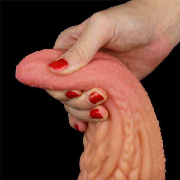 Фалоімітатор Dual-Layered Silicone 10'' Nature Cock, 25 см (коричневий) 44222 фото