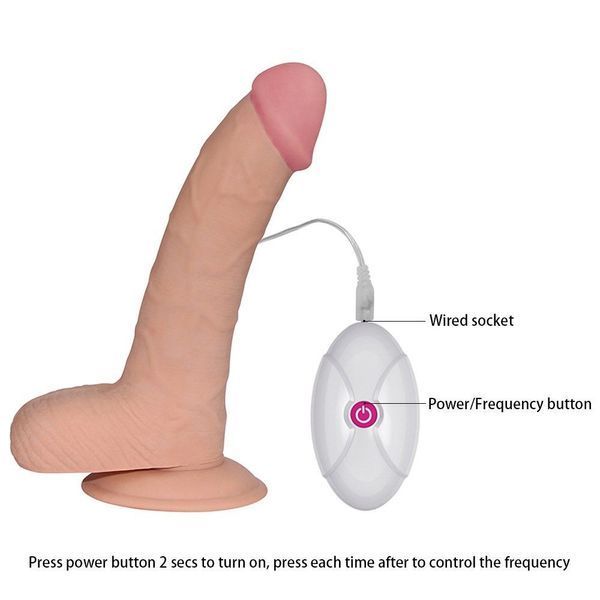 Реалистичный вибратор LoveToy The Ultra Soft Dude, 20 см (телесный) 22134_EU фото