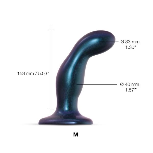 Фалоімітатор Strap-On-Me Dildo Plug Snaky M, 15.3 см (синій) 16163 фото