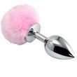 Анальная пробка LoveToy Large Silver Plug, 17 см (розовый)
