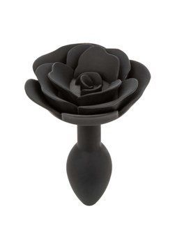 Анальна пробка Calexotics Rose Anal Plug Small, 7.5 см (чорний) 70382 фото